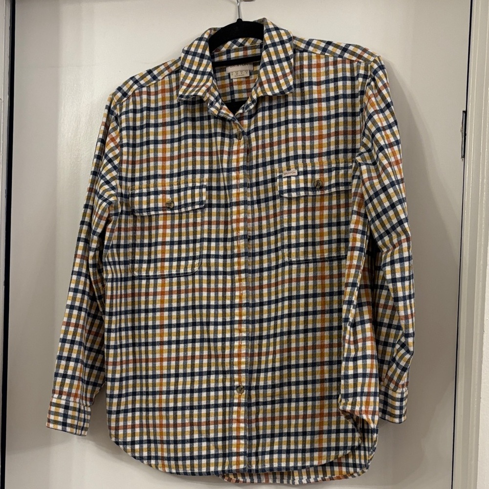 Brixton Checkered Shirt in Blue, Yellow, and White